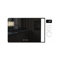 evvo microondas m20  20l de capacidad grill 800w puerta efecto espejo multifuncion funcion descongelar temporizador