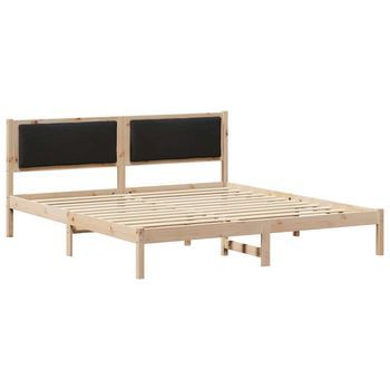 Estructura De Cama Negro 200 X 200 Cm Madera De Pino Macizo Vidaxl