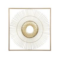decoracion de la pared cuadrada marco dorado sol estilo glam art deco mercury
