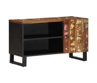 mueble tv - mesa de tv madera reciclada y madera contrachapada 80x33x46cm