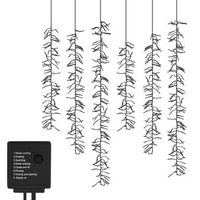 cortina de luz led con 8 modos 1m  480 led blanco calido ecd germany