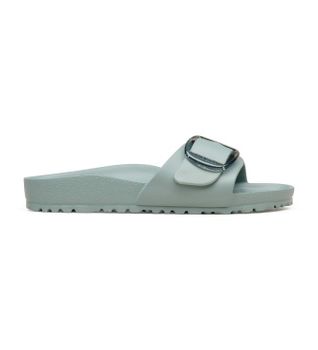 Birkenstock para mujer. 1031422 Sandalias Madrid Big Buckle EVA (Ajuste Estrecho) turquesa (41), Plástico, Plano, Hebilla, Casual, Verde
