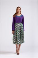 falda de vuelta de tela estampada geometric l