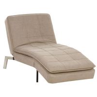 chaise longue con reposapies y respaldo reclinables tela beige loiret