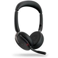 jabra evolve2 65 flex auriculares inalambrico y con cable para centro de llamadas negro