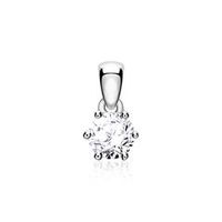 colgante para mujer en oro blanco de 14 quilates con diamante