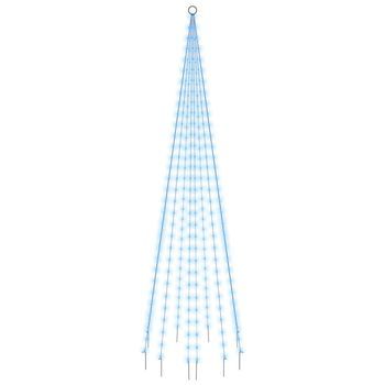 Árbol De Navidad En Asta De Bandera 310 Led Azul 300 Cm Vidaxl