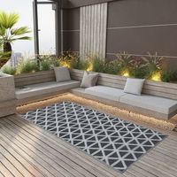 alfombra de exterior pp negro 190x290 cm