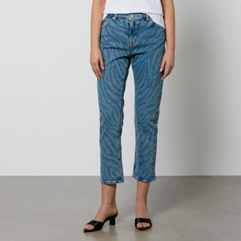 PS Paul Smith Zebra Print Denim Straight-Leg Jeans - W31