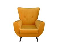 sillon fijo rober color moztasa y patas de metal color gris