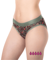farma inca braguita menstrual teen absorcion alta flores negra y kaki talla m