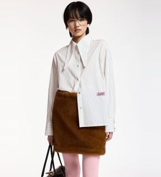 Essentiel Antwerp para mujer. KACAO Camisa Cuello Lazado Kacao blanco roto (36), Algodón, Clásico, Manga larga