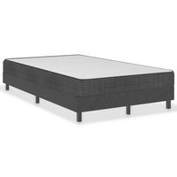 cama matrimonial  cama para adulto  cama box spring tela gris oscuro 120x200 cm