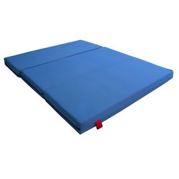 Colchón Camper Fiat Doblo - 8cm, 30kg/m3. Dura, 6cm De Viscoelástica - Azul