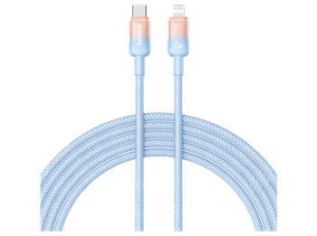 Cable USB a Lightning - Baseus DURA, Tipo-C, Carga rápida, trenzado ultrarresistente de 200 cm, Universal, 20W, Azul
