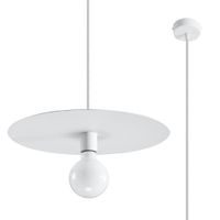 lampara de techo blanco acero alt 105 cm