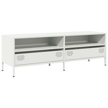 Mueble Para Tv Acero Laminado En Frío Blanco 135x39x43,5 Cm Vidaxl