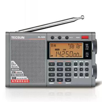 Tecsun PL-520 Radio portátil de onda completa FM/LW/SW/MW receptor SSB con DSP pantalla digital estéreo auriculares USB