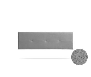Cabecero tapizado napoli acualine 115x50x5 cm - gris claro - moonia
