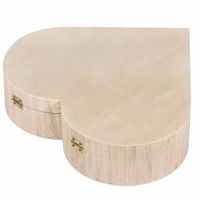 caja de madera forma corazon 253 x 24 x 6 cm