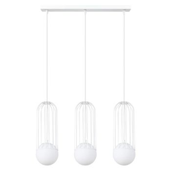 Lámpara colgante zovolu blanco, 3 luces