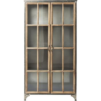Vitrina madera y metal 187 x 97 cm
