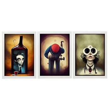 Burton Style Animal Illustrations And Posters Inspired By Burtons Dark And Goth Art Interior Design And Decoration Sets Collection 29 Nacnic