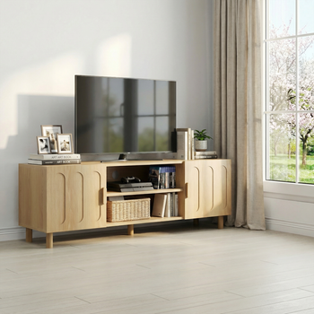 Mueble De Tv - Mesa Para Televisión - Mdf - Roble (140x40x46cm)