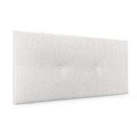 cabecero de lana natural con botones 90x50cm camas 8090 - blanco