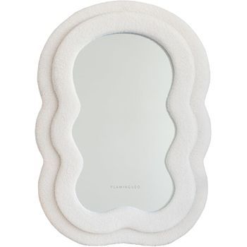 Espejo De Pared Ondulado Flamingueo Teddy 70x50x4cm Beige