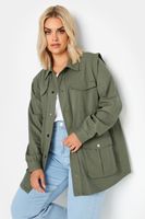 yours cazadora verde de sarga de algodon mujer curvy y tallas grandes yours