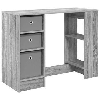 Escritorio Gris Sonoma 100 X 40 X 75 Cm Madera De Ingeniería Vidaxl