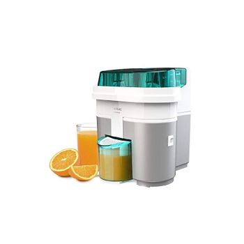 Cecotec Exprimidor Naranjas eléctrico EssentialVita Twice White. 90 W, Doble Cabezal y Cortador, Filtro para Pulpa, Vaso 500ml