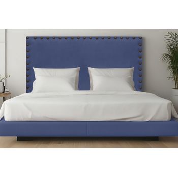 Cabecero Cama Bruselas Largo Azul 120x125 Cm