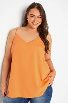 Yours Top De Tirantes Naranja , Mujer Curvy Y Tallas Grandes, Yours