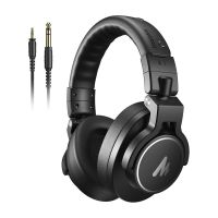 auriculares maono mh700 con cable conexion 35 mm y 635 mm para estudio negros