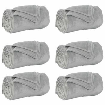 Mantitas De Sofá 6 Uds. Gris 130 X 150 Cm 3.04 Kg Lana Vidaxl