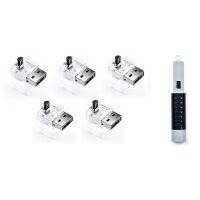 smart keeper pack 5 fijaciones de cable ethernet en puerto  llave seguridad negro