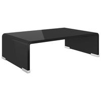 soporte para tv  mueble de salon  armario tvelevador monitor cristal negro 40x25x11 cm