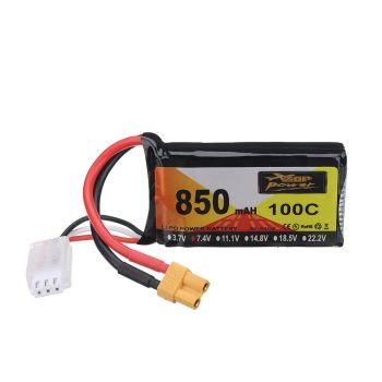 Batería ZOP Power 7.4V 850mAh 100C 2S LiPo con conector XT30 para dron RC