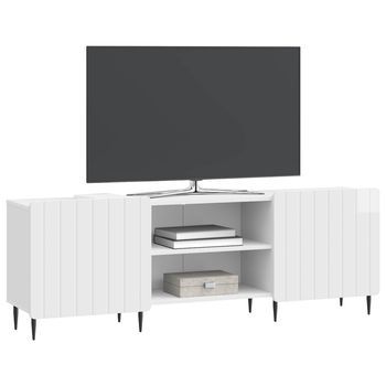 Mueble De Tv | Mueble De Salón | Gabinete De Tv Brillante 150 X 31 X 52 Cm Madera De Ingeniería