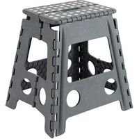 taburete plegable multiusos gris arregui 32 cm