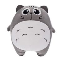 almohada extrasuave dam diseno gatito gordo 70cm 65x30x70 cm color gris