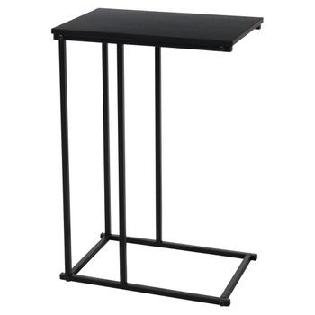 Mesa Auxiliar Con Superficie De Mdf Negro H&s Collection