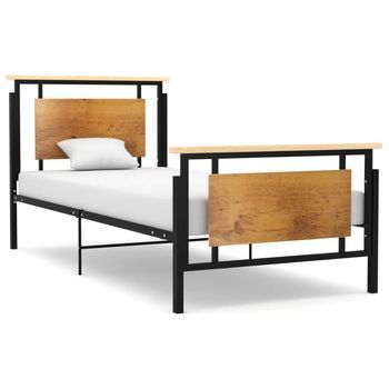 Estructura De Cama Sin Colchón Metal 100x200 Cm Vidaxl