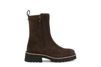 botin mujer ante con doble cremallera dark brown