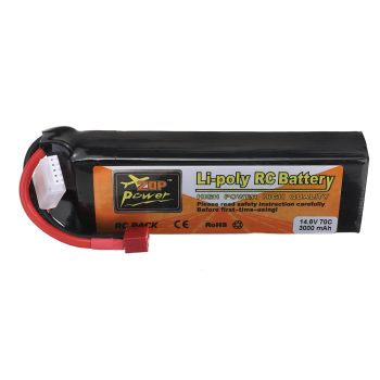 Batería ZOP Power 14.8V 3000mAh 70C 4S LiPo T Plug para coche RC