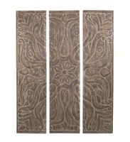 set 3 paneles marron alt 140 cm