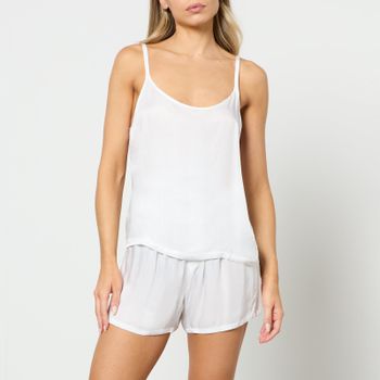 Calvin Klein Pure Sheen Sleeveless Satin Short Set - M