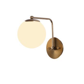 Lámpara De Pared Daisy-146-a Oro Metal Vidrio 15x26x22